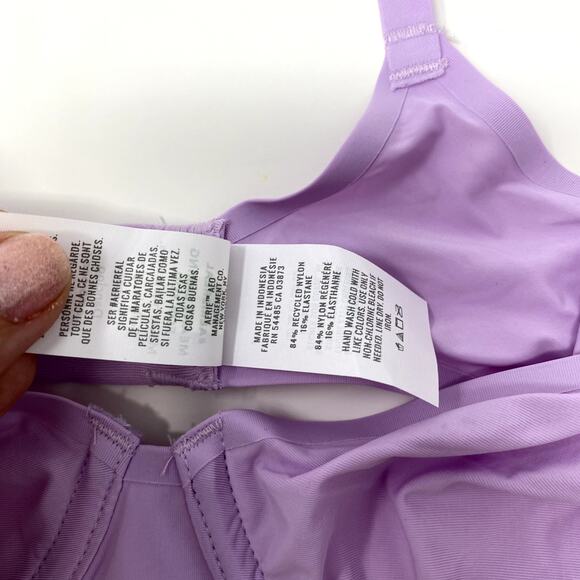 NEW Aerie Smoothez Purple Full Coverage Unlined Underwire Bra 34B - Picture 2 of 3